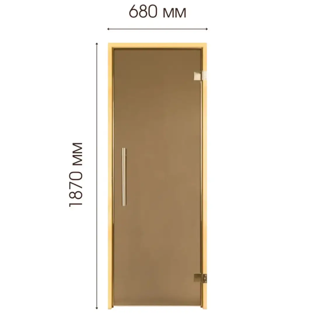 TESLI STEEL MAGNETIC Sauna Glass Door Various Sizes Available - Image 4